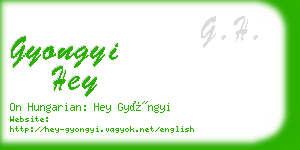 gyongyi hey business card